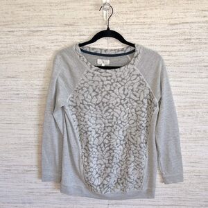 Lou & Grey Leopard Print Sweater | SIZE XS